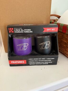 Logo Brands 2-Pack Baltimore Ravens Stainless Tumblers - Purple & Black